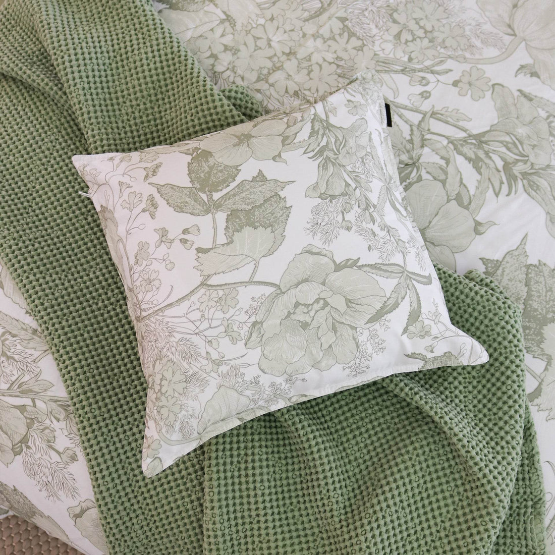 Capa de Almofada Botanique Menta - LethesHome