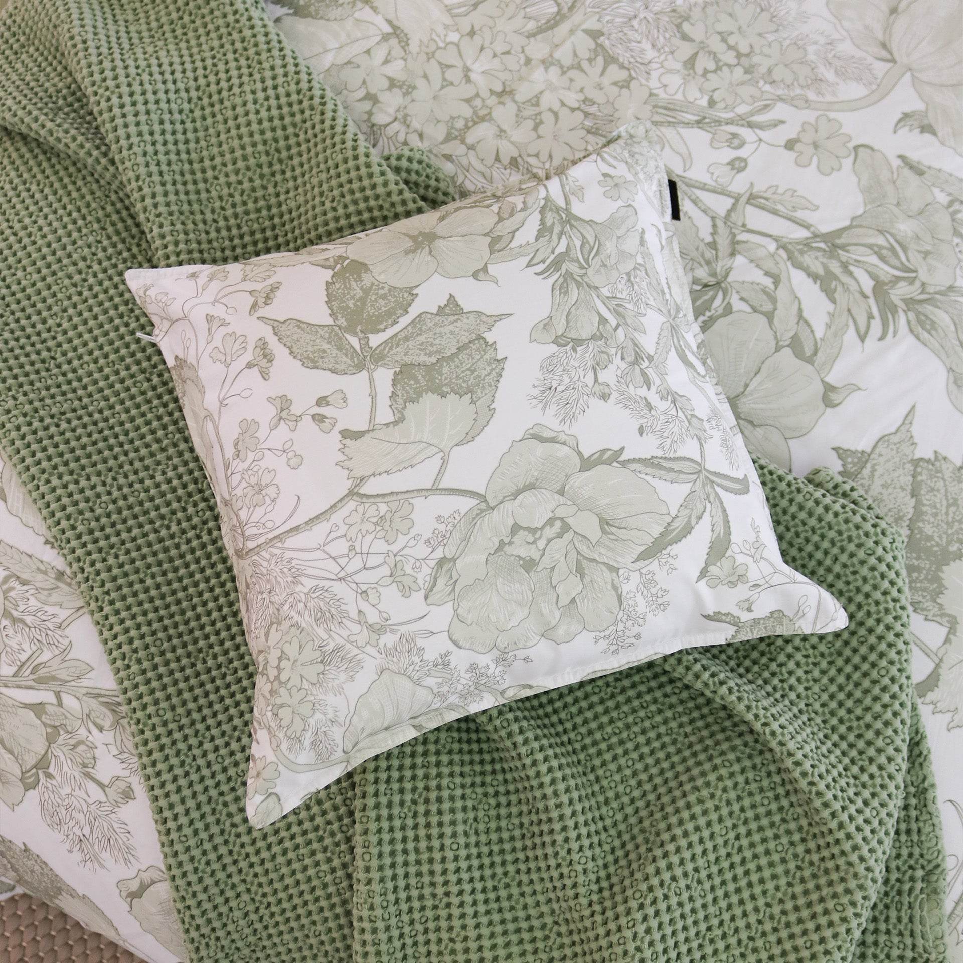 Capa de Almofada Botanique Menta - LethesHome