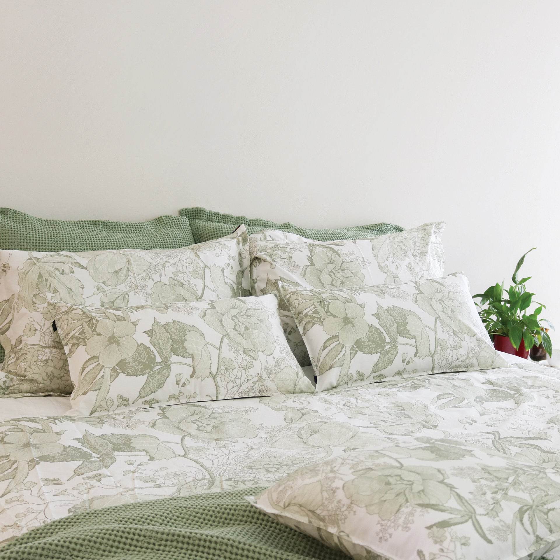 Capa de Almofada Botanique Menta - LethesHome