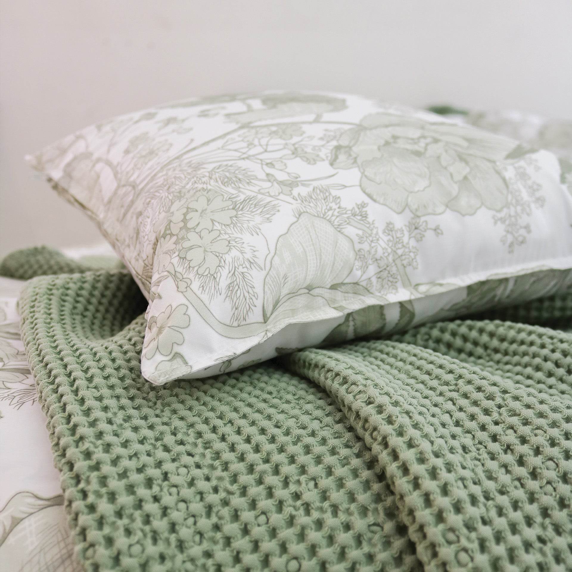 Capa de Almofada Botanique Menta - LethesHome