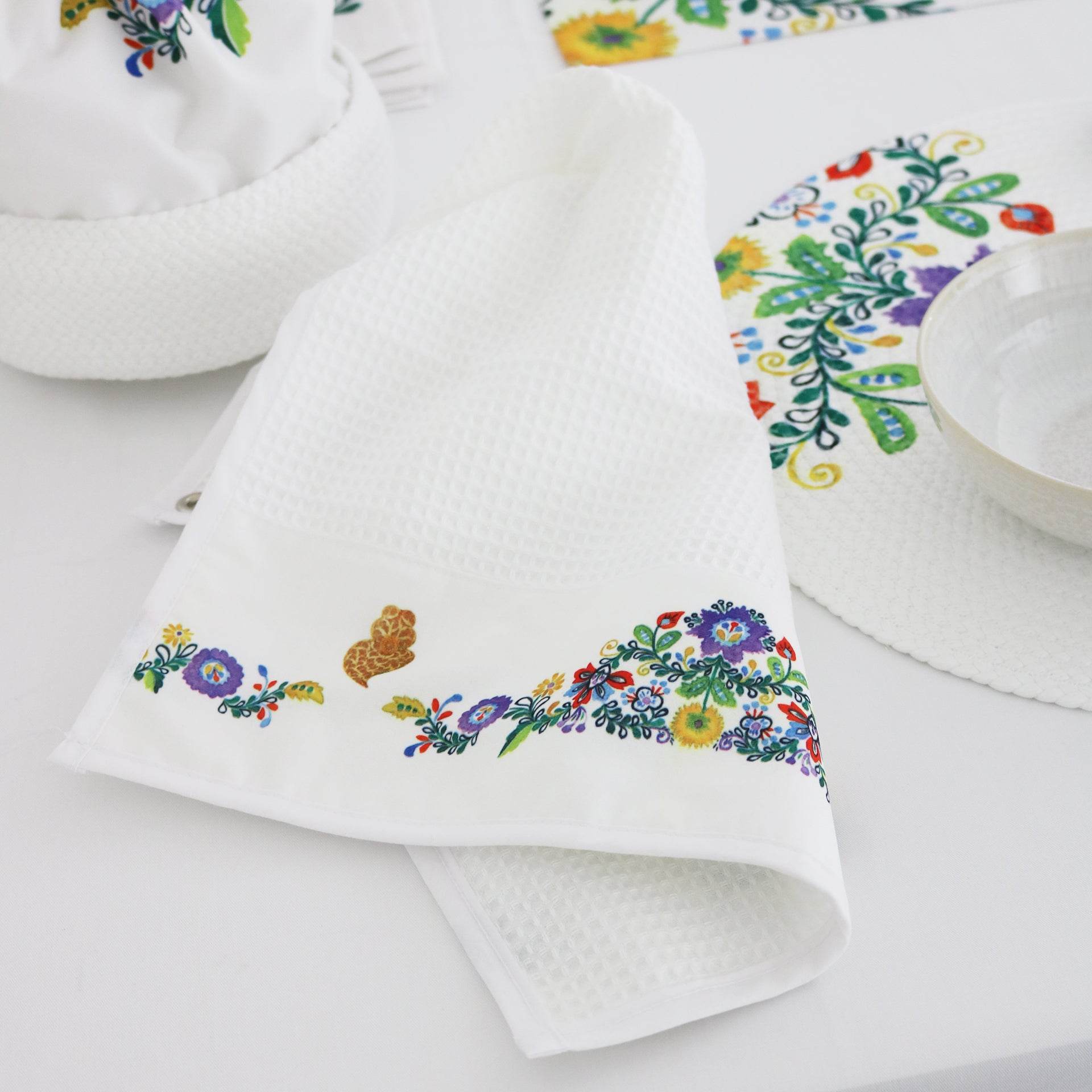 Pano de Cozinha em Favo c/ Aplicação Vianesa VR - LethesHome