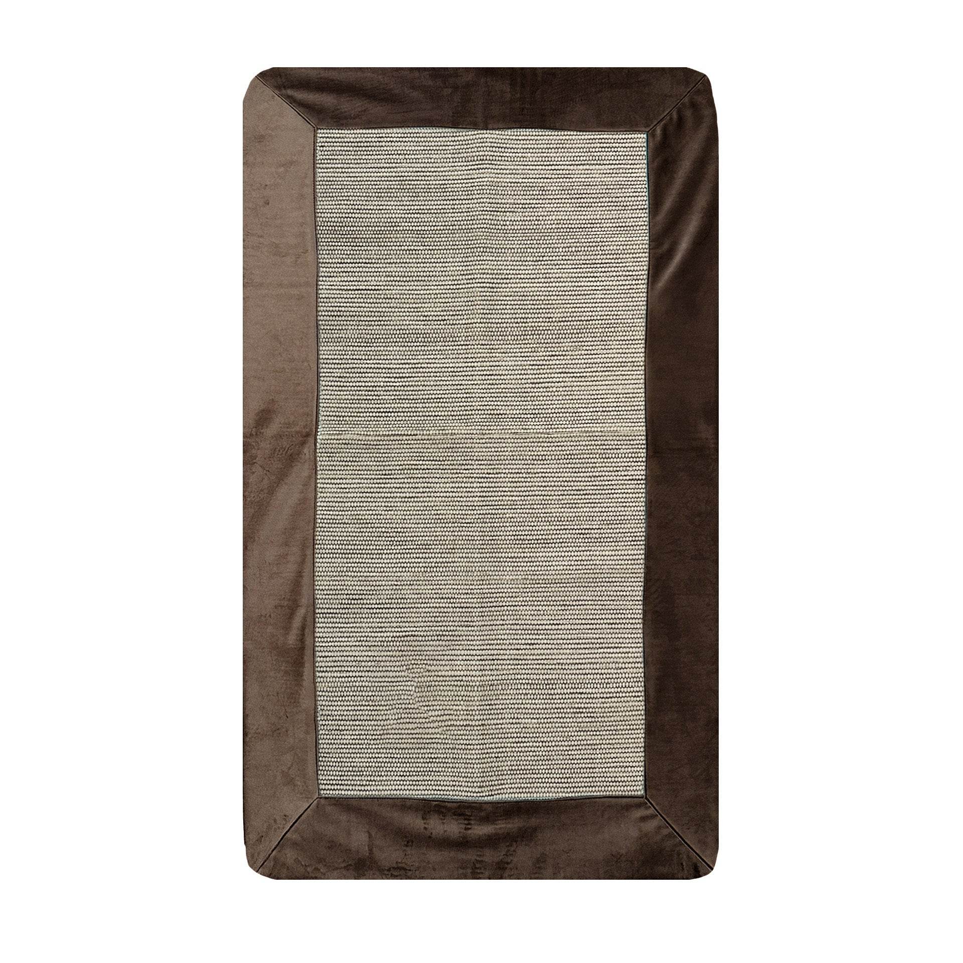 Tapete Taupe com Aplicação Veludo Soft - LethesHome