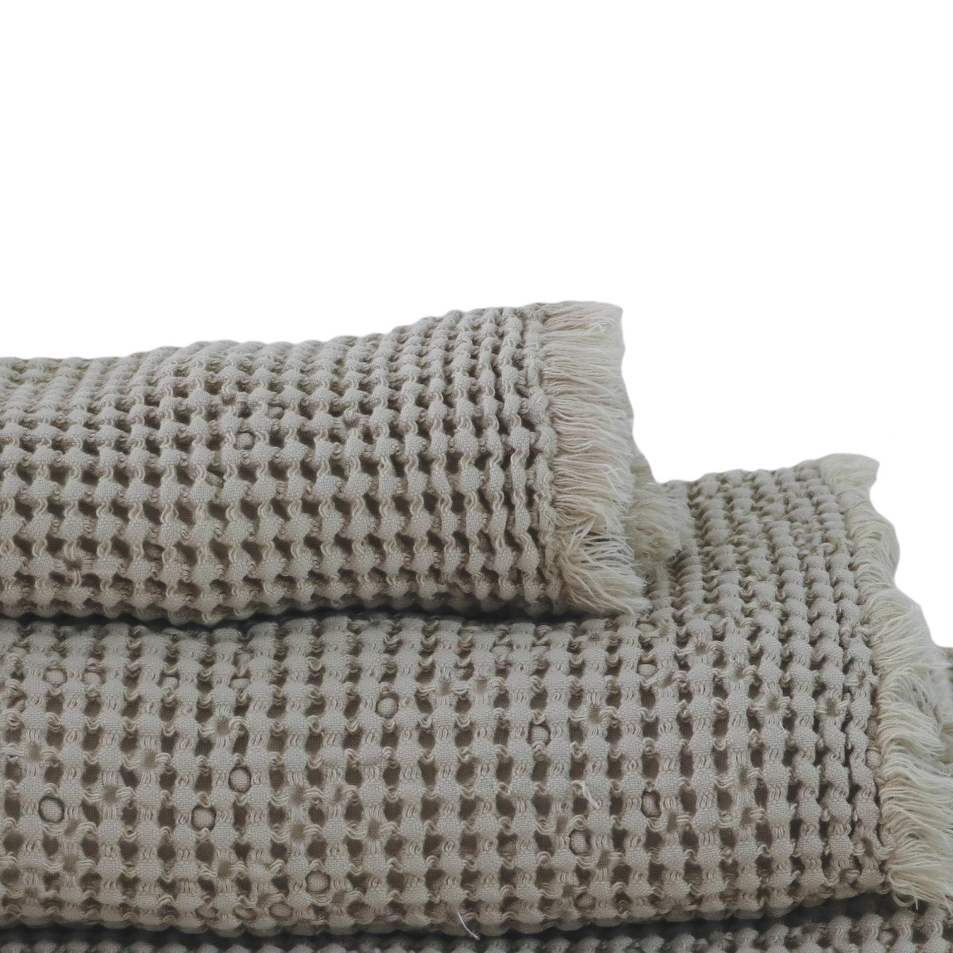 Conjunto de Toalhas de Banho Favo Soft com Franjas - LethesHome
