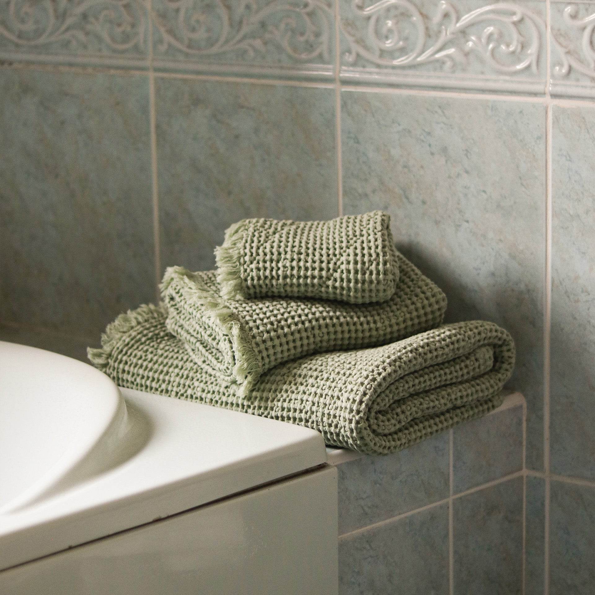 Conjunto de Toalhas de Banho Favo Soft com Franjas - LethesHome