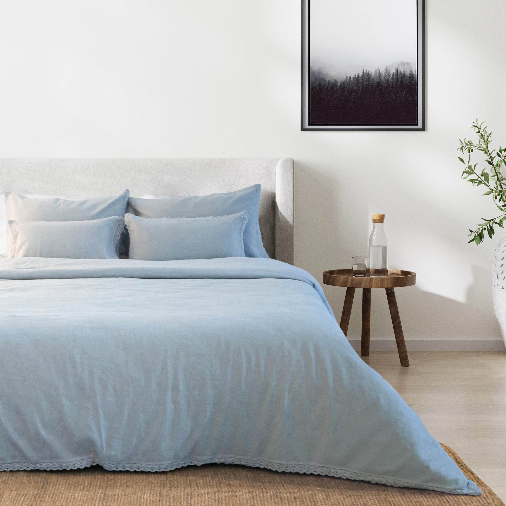 Colcha Acolchoada Tucuman Cor com Renda - LethesHome