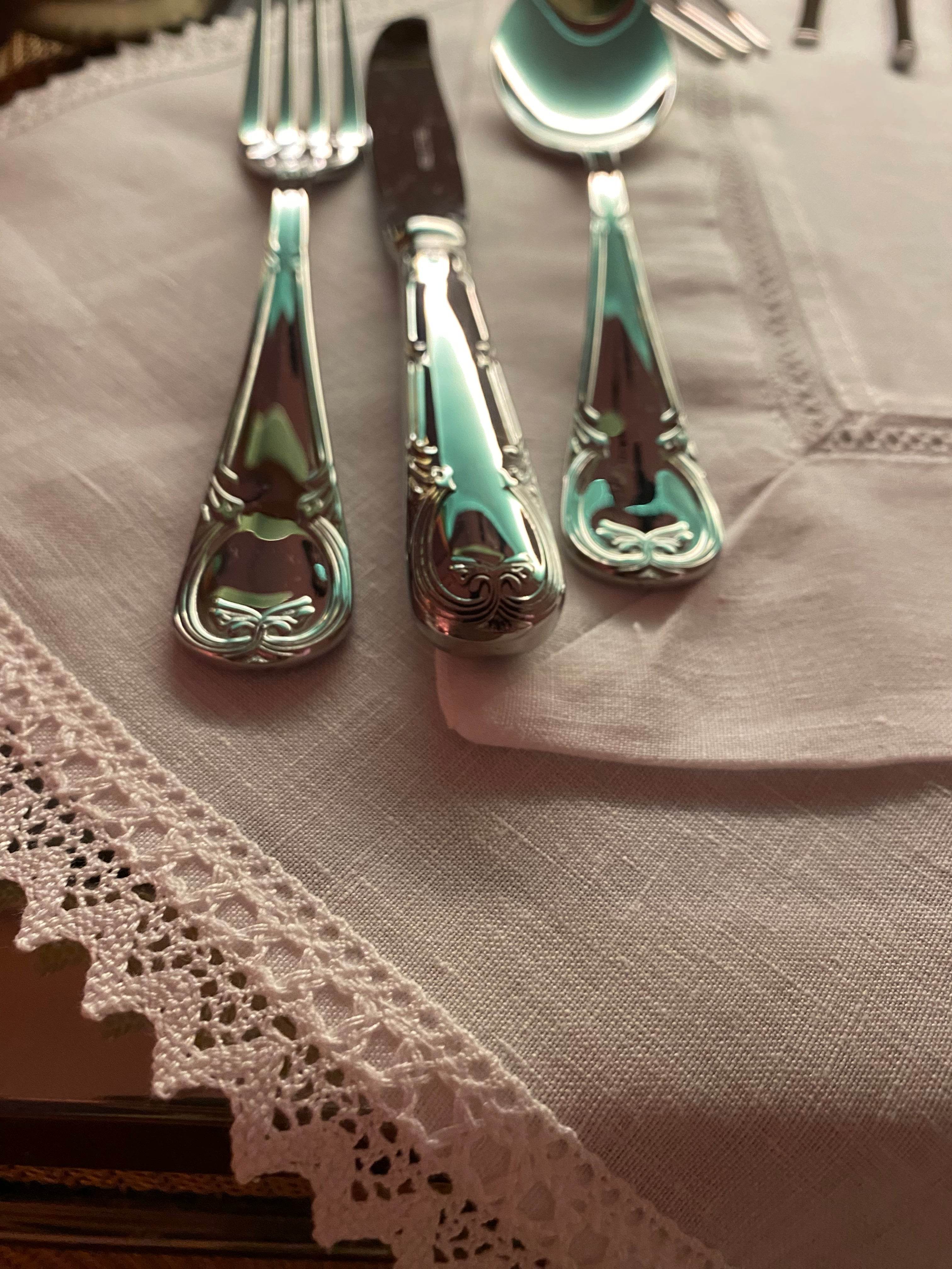 Toalha de Mesa Linen com Renda 1882 - LethesHome