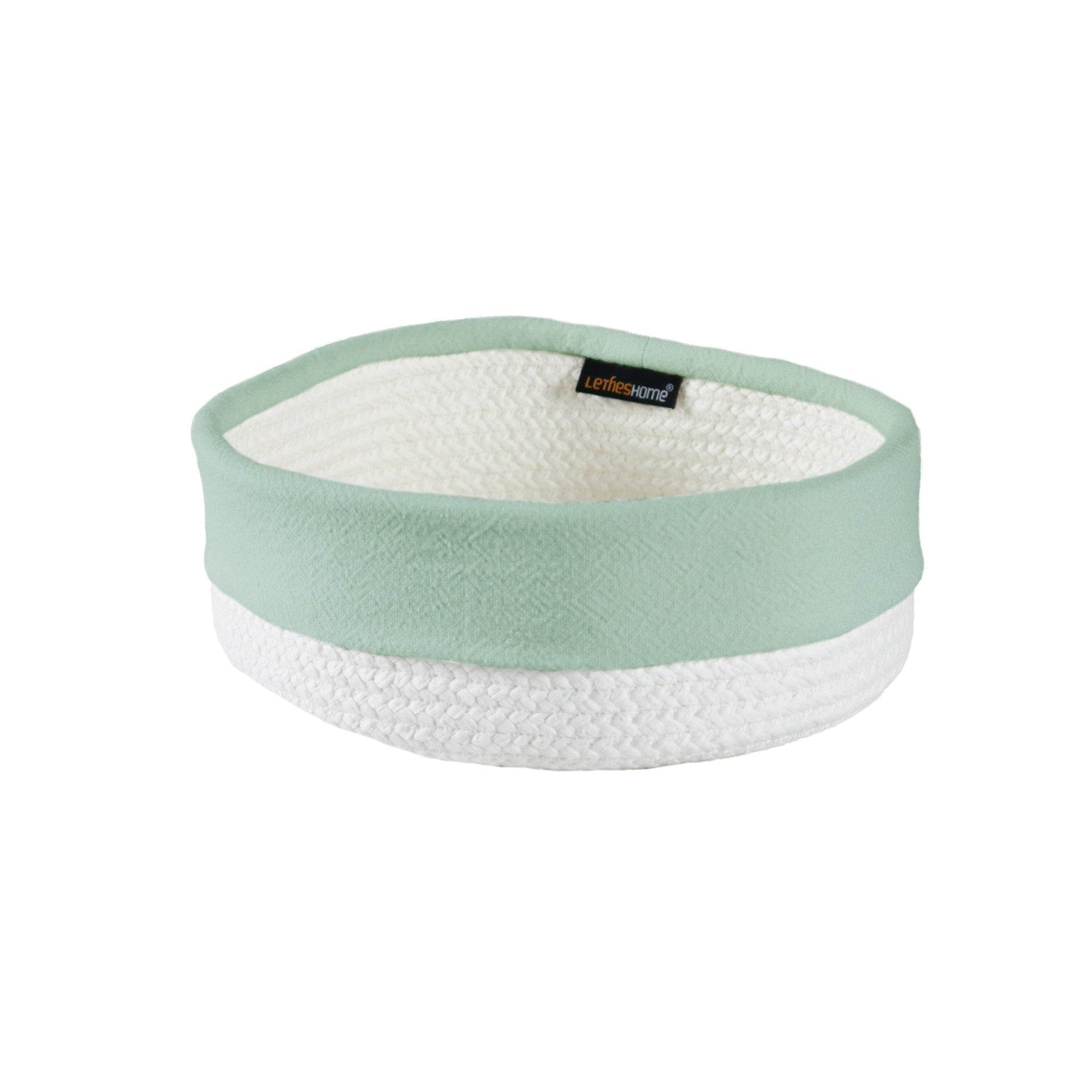 Cesto com Aplicação Linho Pure Soft - LethesHome