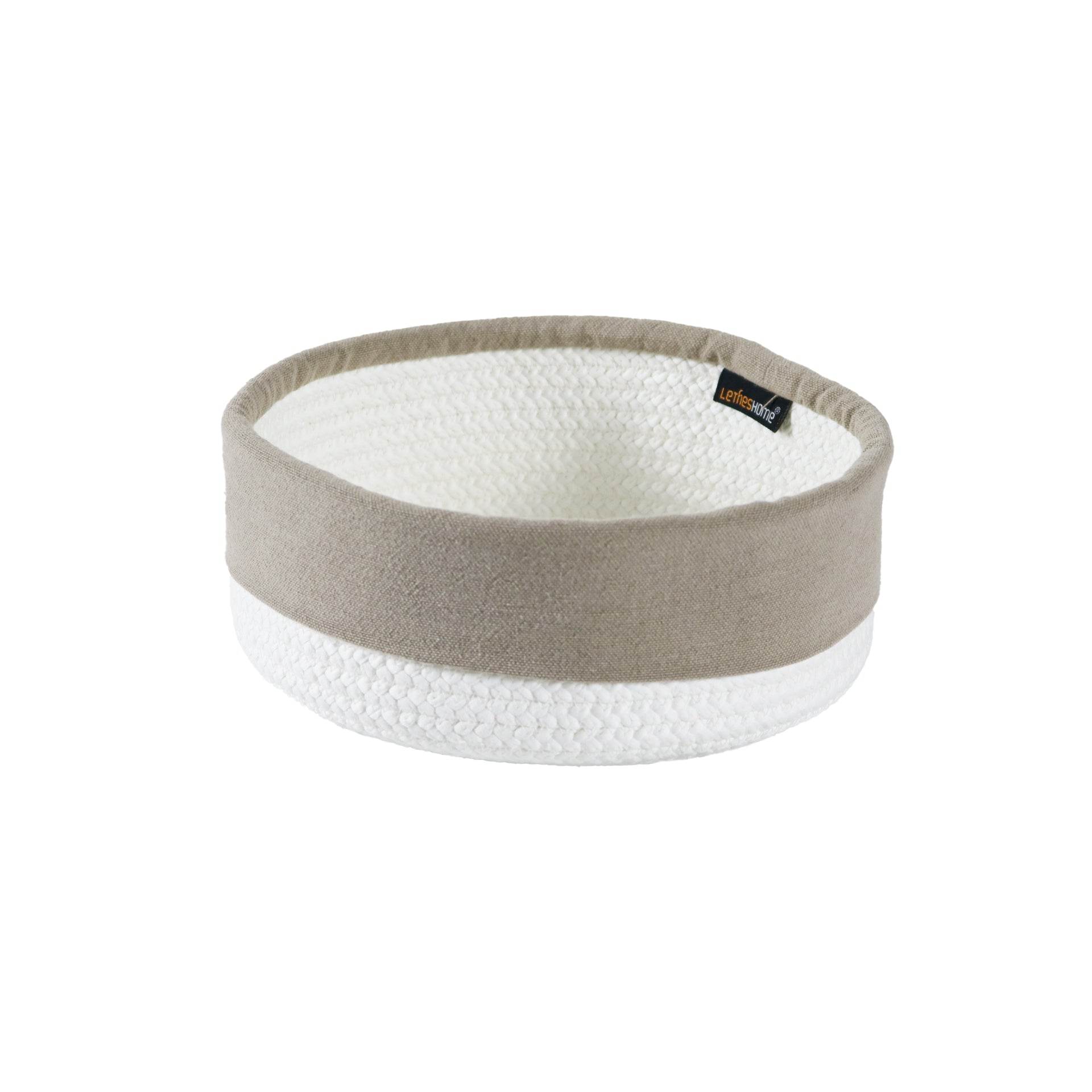 Cesto com Aplicação Linho Pure Soft - LethesHome