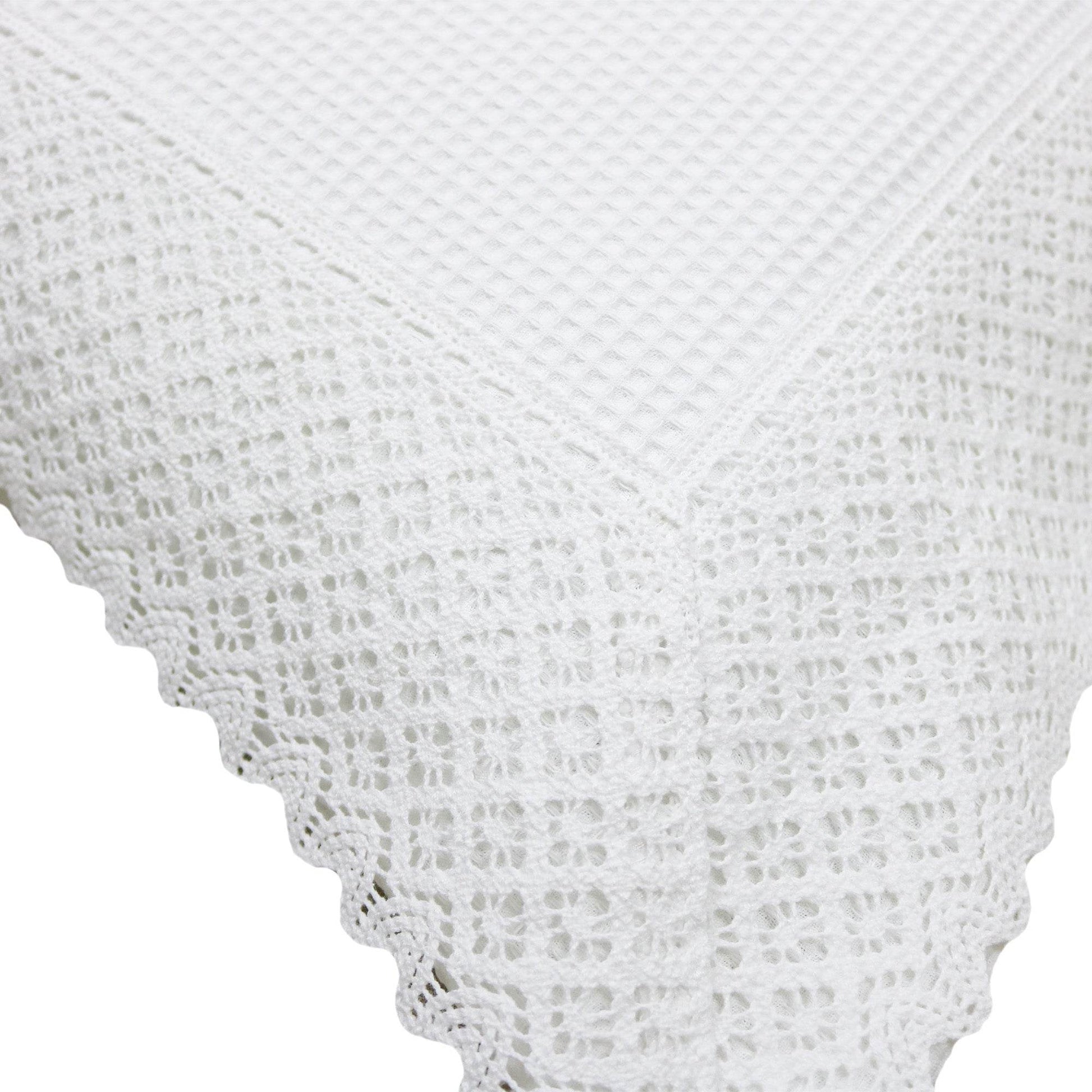 Capa de Almofada Favo com Renda Branco - LethesHome