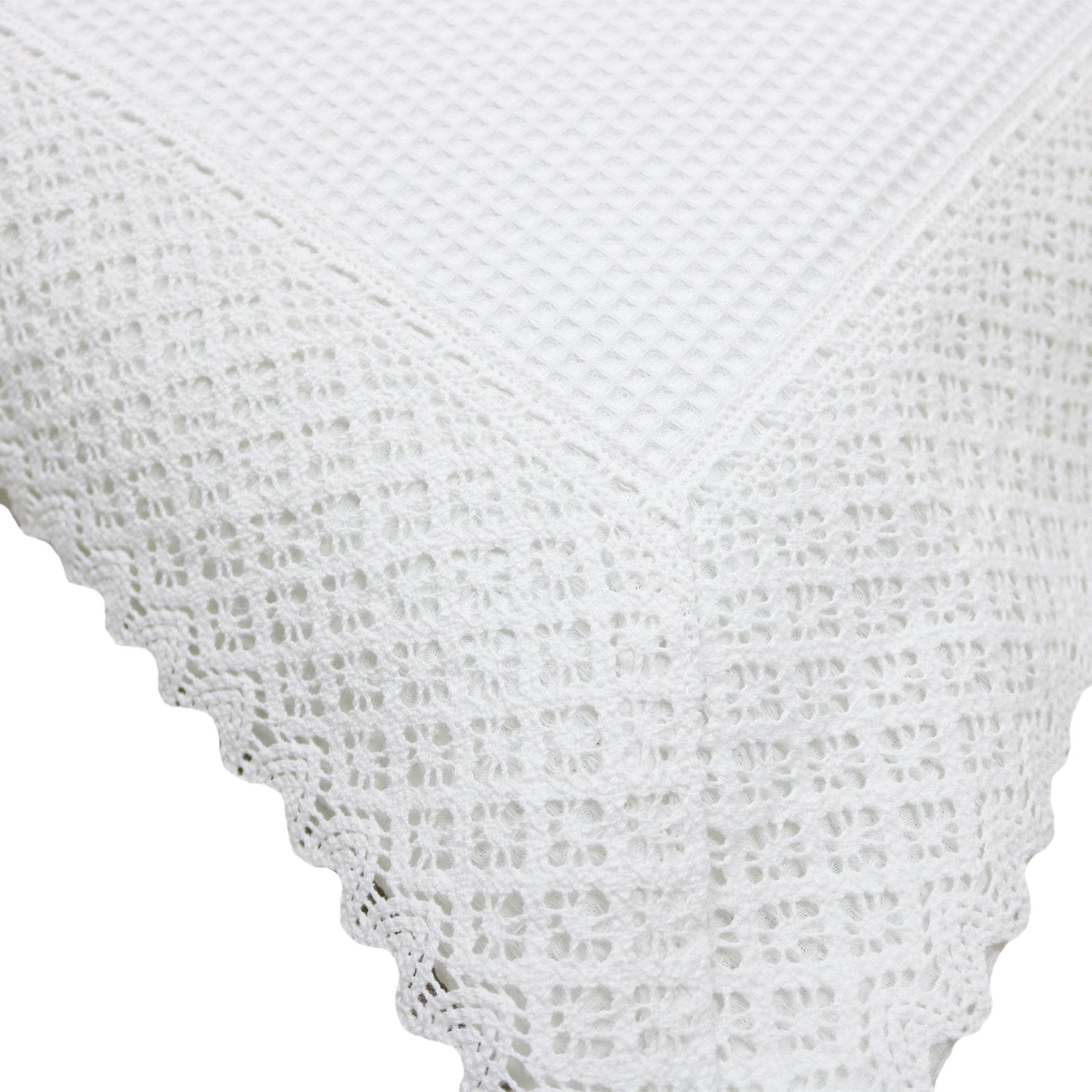 Capa de Almofada Favo com Renda Branco - LethesHome