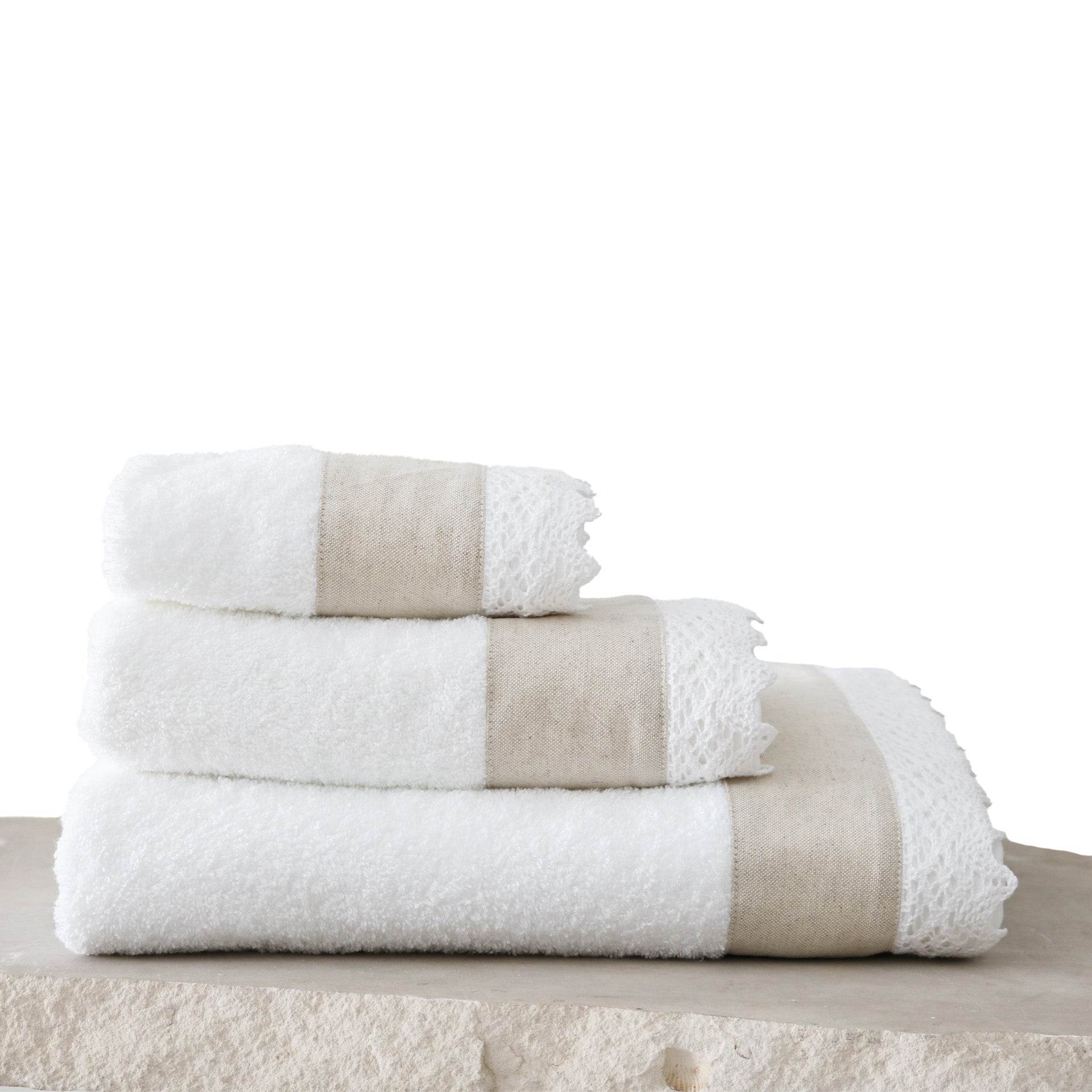 Conjunto de Toalhas de Banho Tucuman com Renda - LethesHome