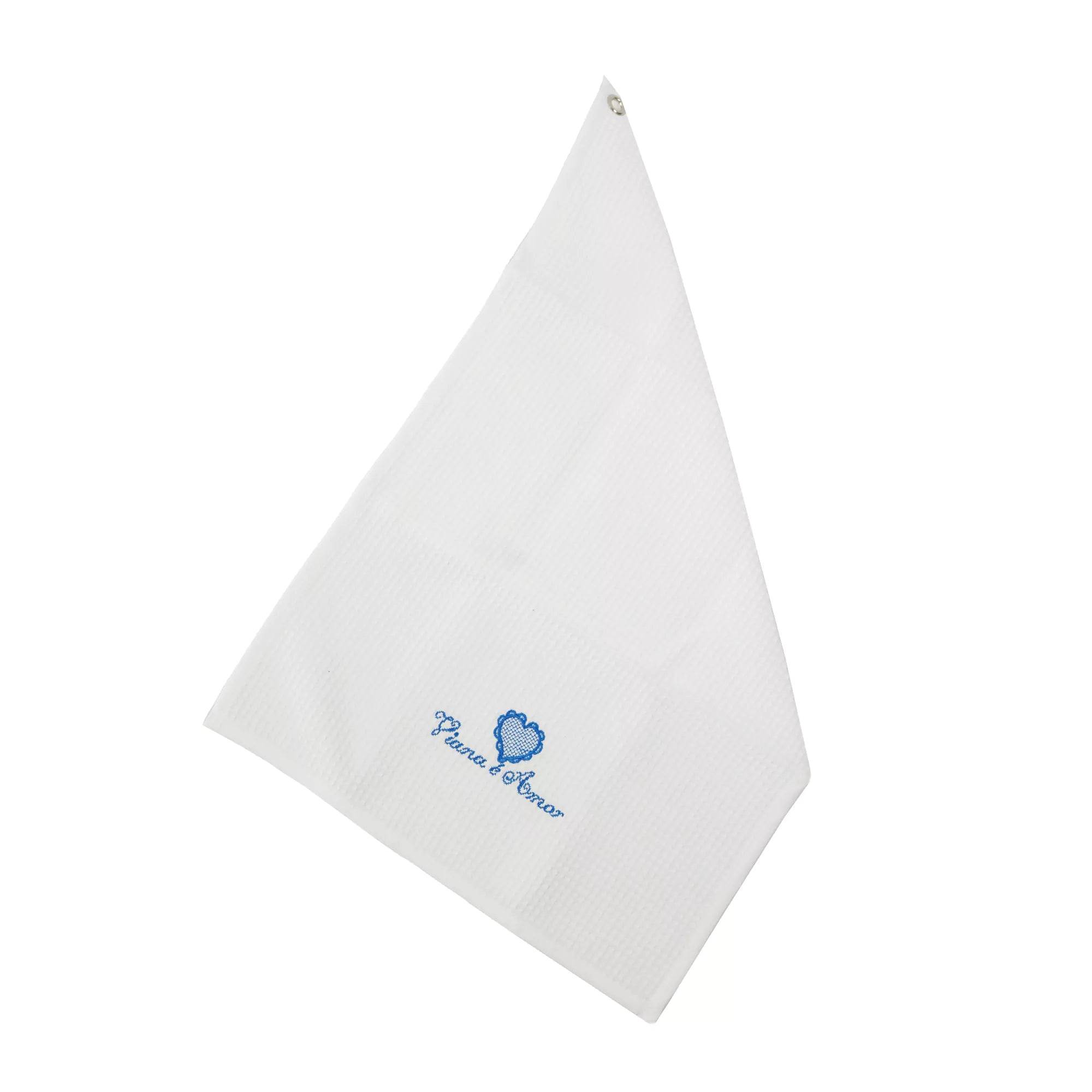 Pano de Cozinha em Favo c/ Bordado Viana é Amor - LethesHome