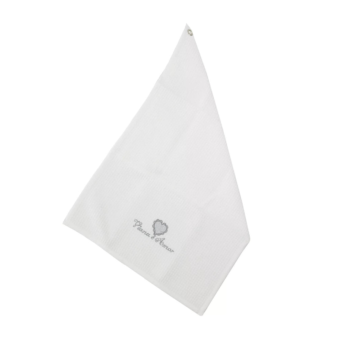 Pano de Cozinha em Favo c/ Bordado Viana é Amor - LethesHome