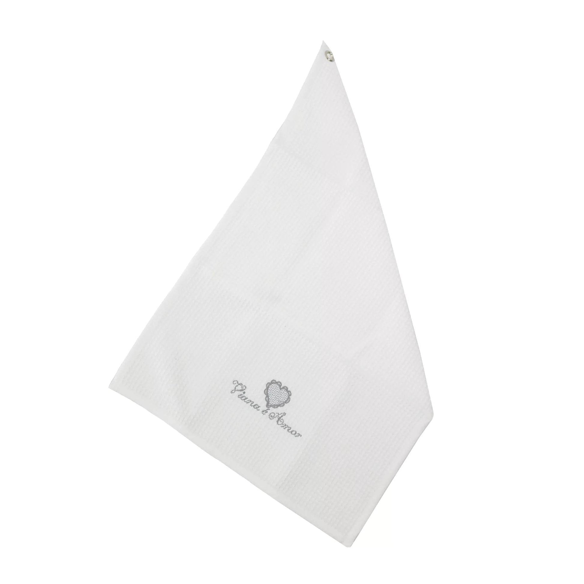 Pano de Cozinha em Favo c/ Bordado Viana é Amor - LethesHome