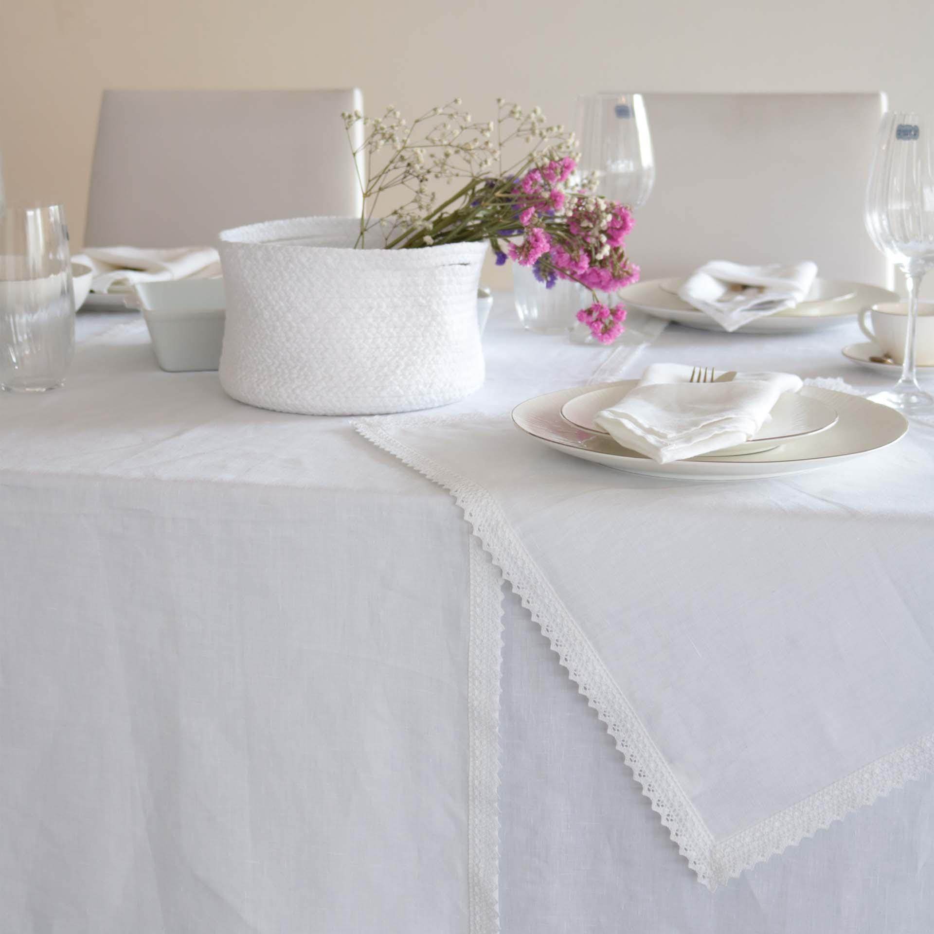 Individual Linen com Renda 1882 - LethesHome
