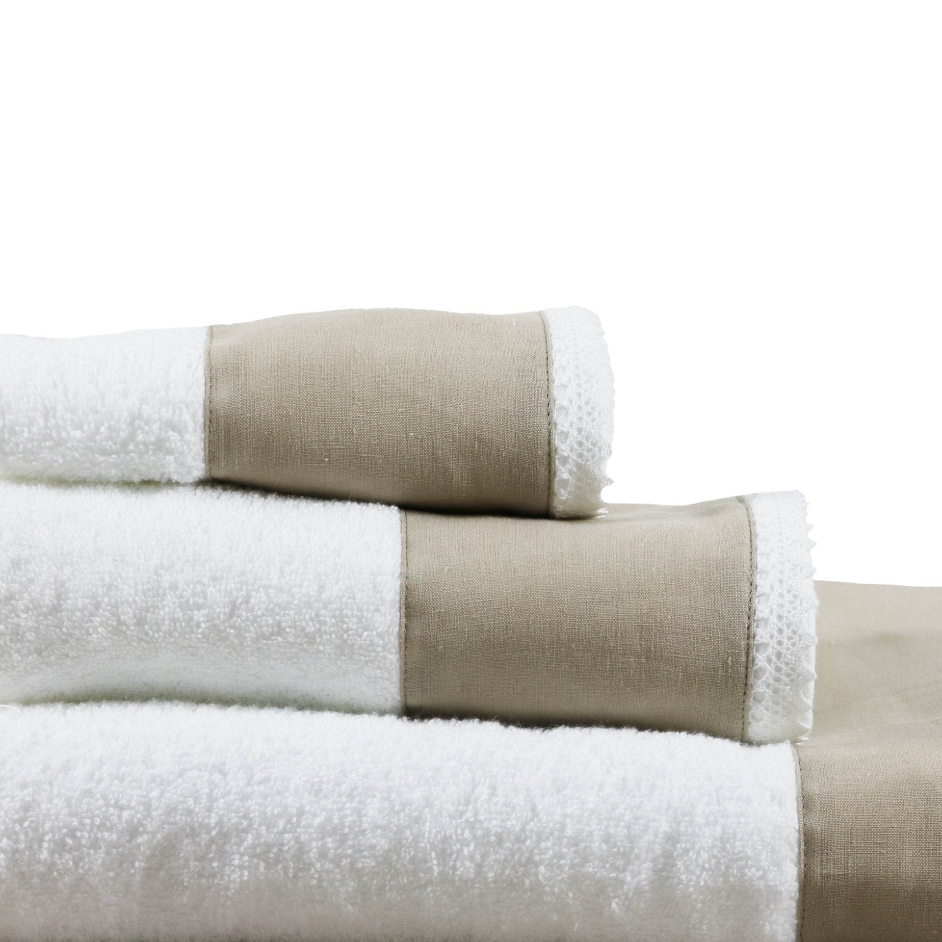 Conjunto de Toalhas de Banho Linen com Renda - LethesHome