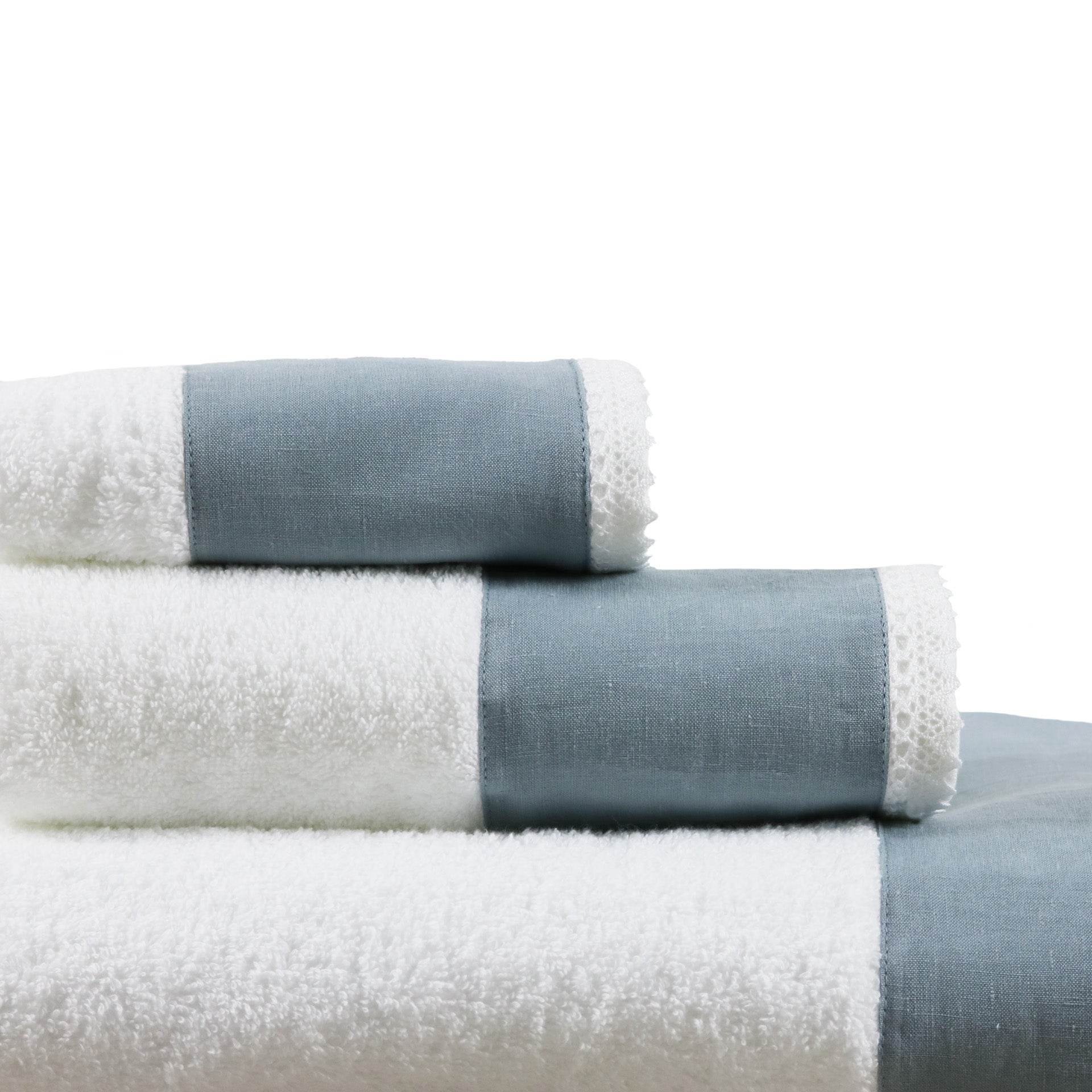 Conjunto de Toalhas de Banho Linen com Renda - LethesHome