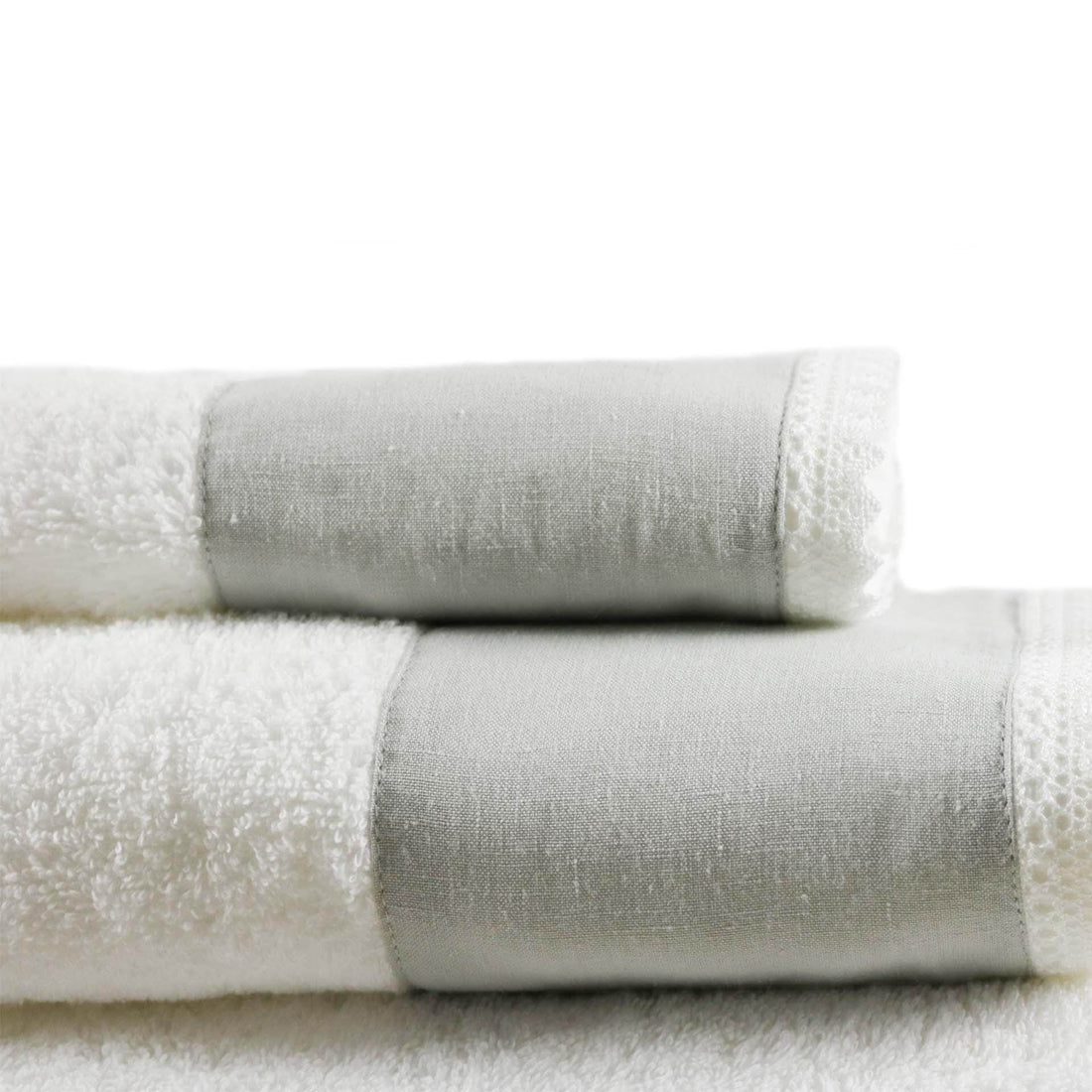 Conjunto de Toalhas de Banho Linen com Renda - LethesHome