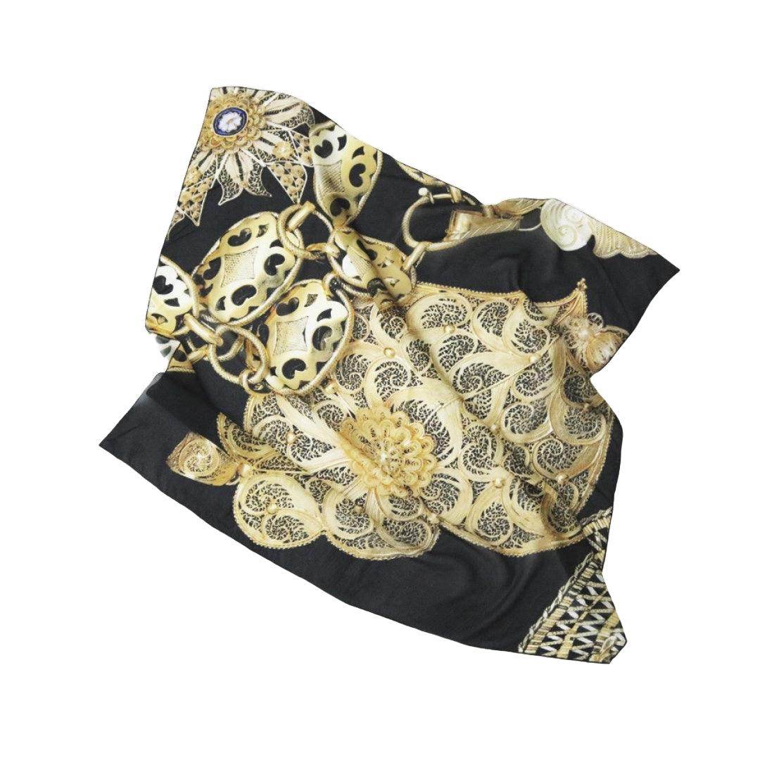 Lenço com caixa Viana Ouro A - LethesHome