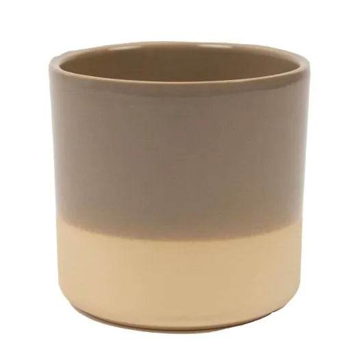 Floreira Cilindrica Dip-Dye Taupe - LethesHome