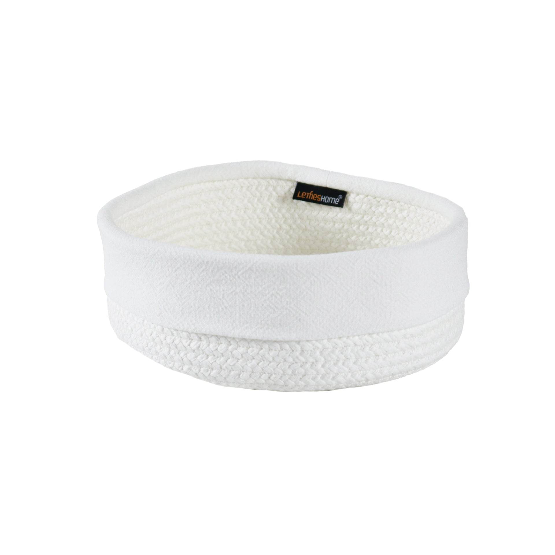 Cesto com Aplicação Linho Pure Soft - LethesHome