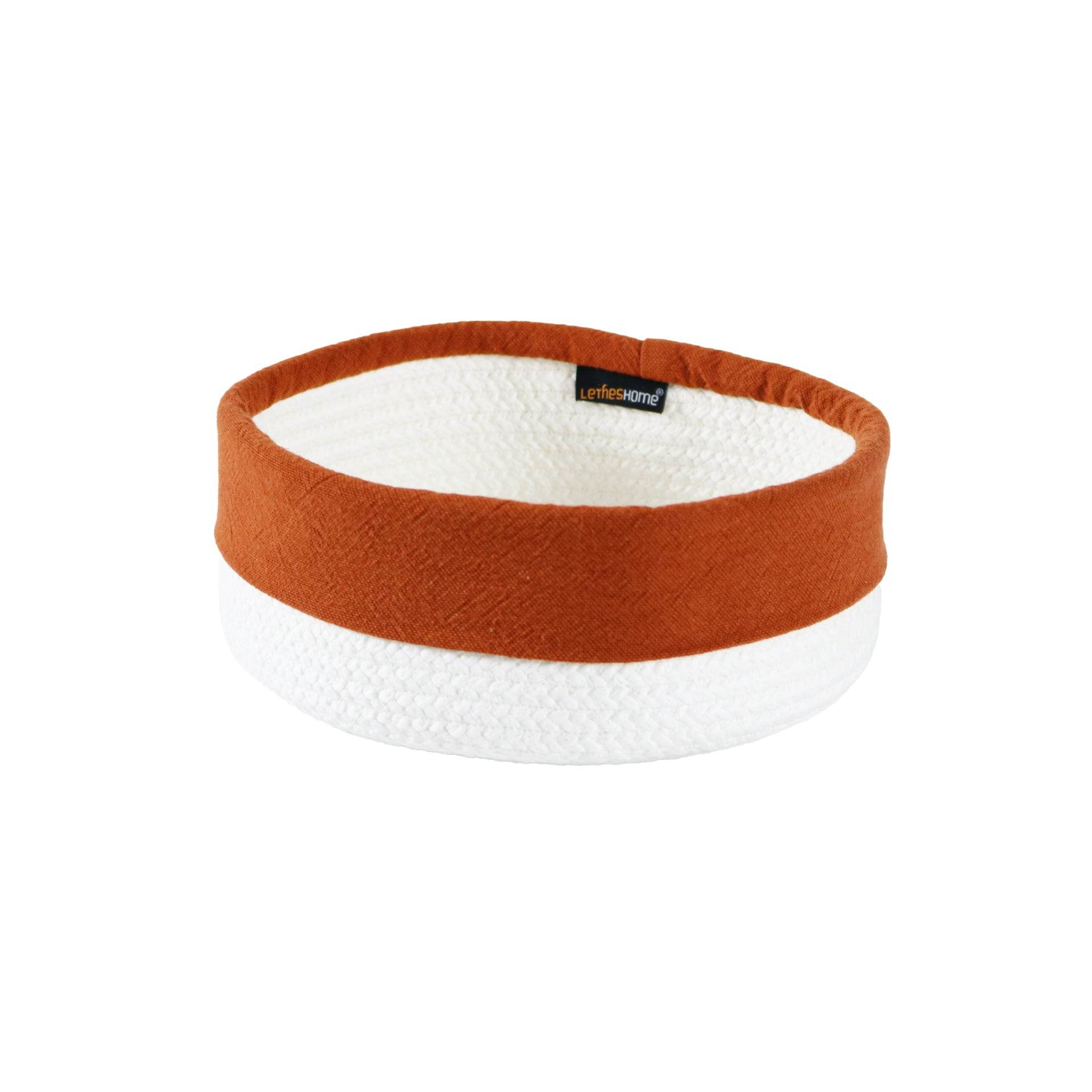 Cesto com Aplicação Linho Pure Soft - LethesHome