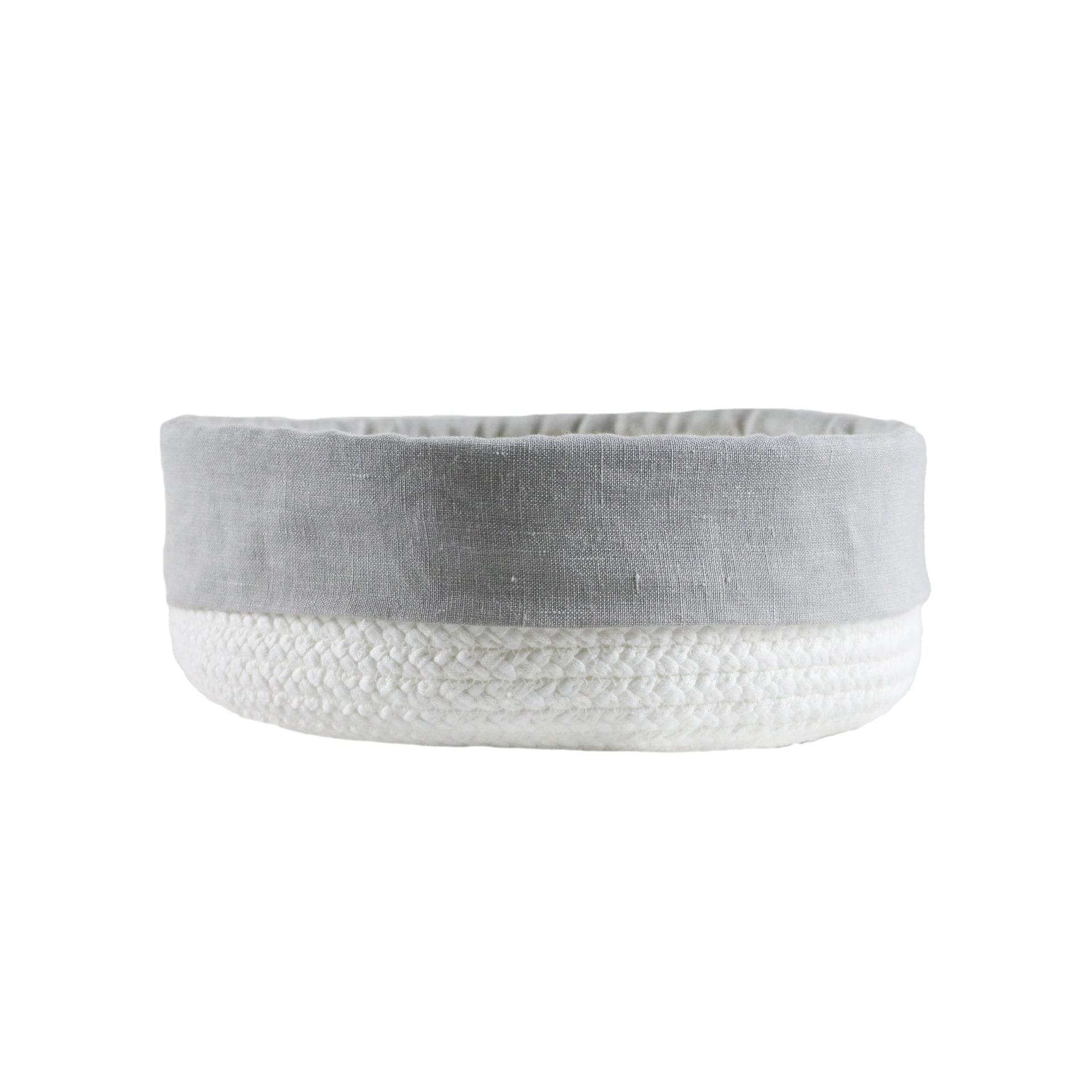 Cesto com Aplicação Linen - LethesHome